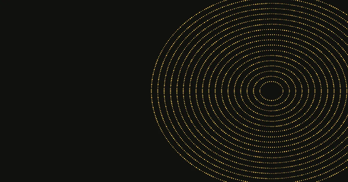 Abstract gold dot artwork for the article “How AI assistants find local businesses (and how to help them find yours)”