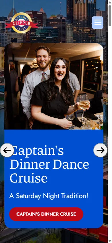 Gateway Clipper’s current homepage (phone)