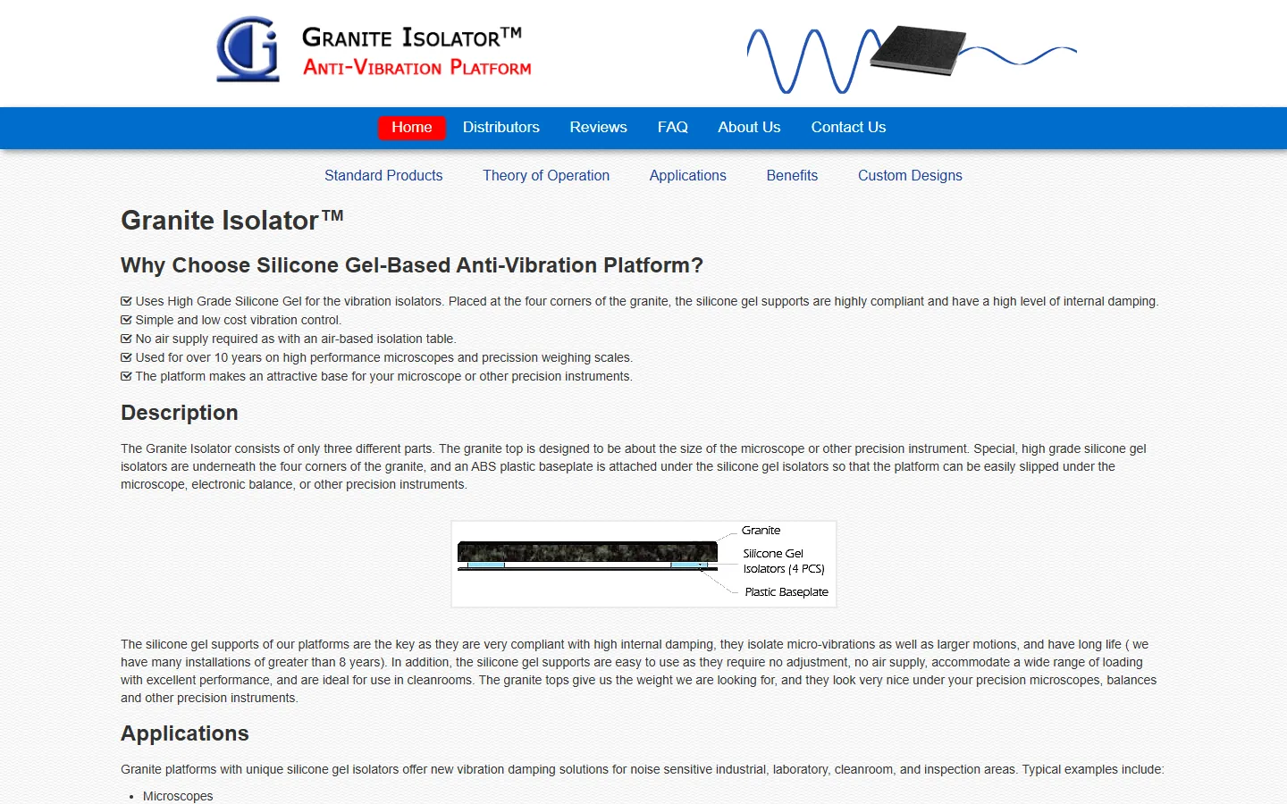 Granite Isolator’s current homepage